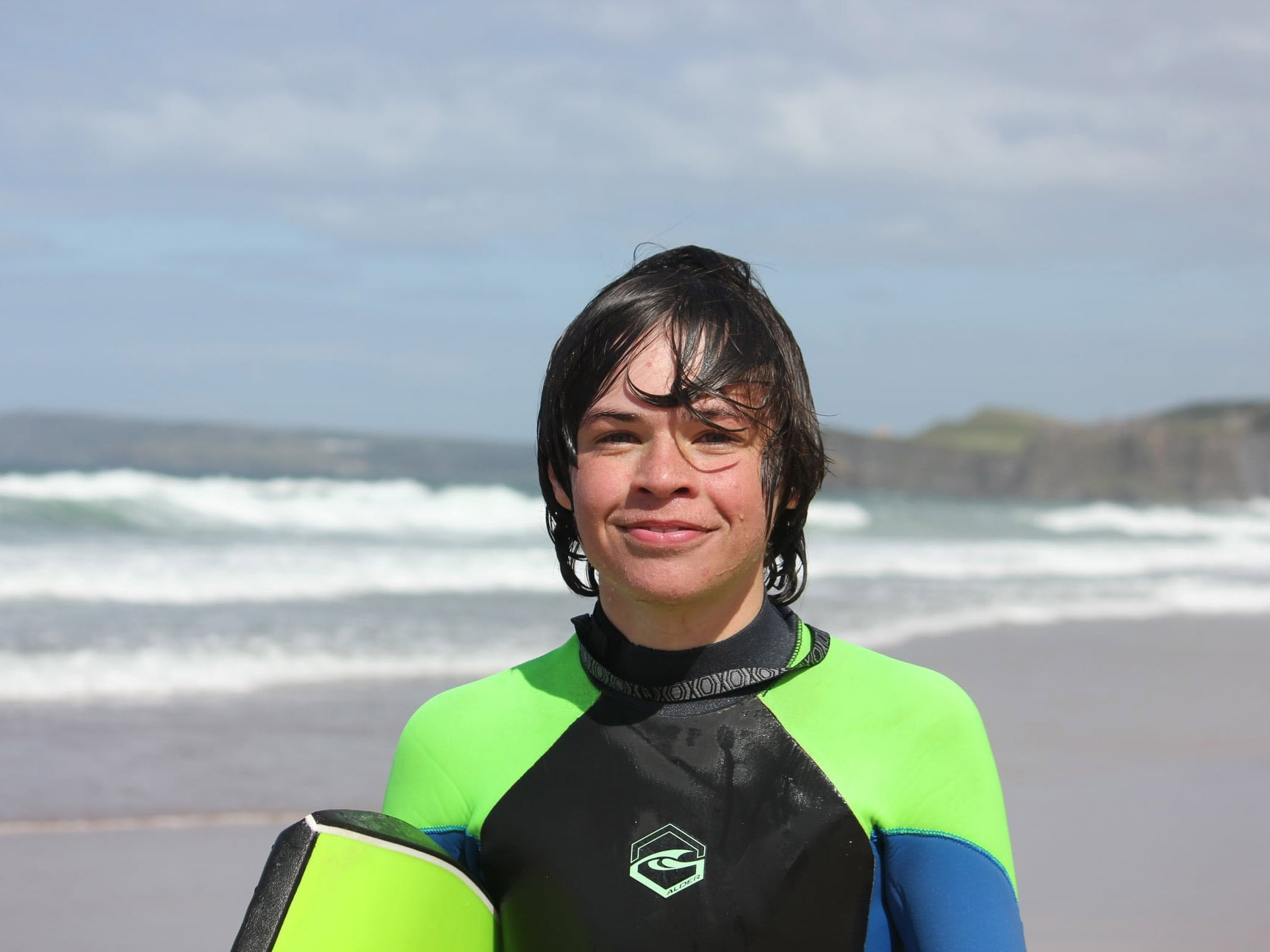 Thanks to night lenses – a happy, confident, young man.